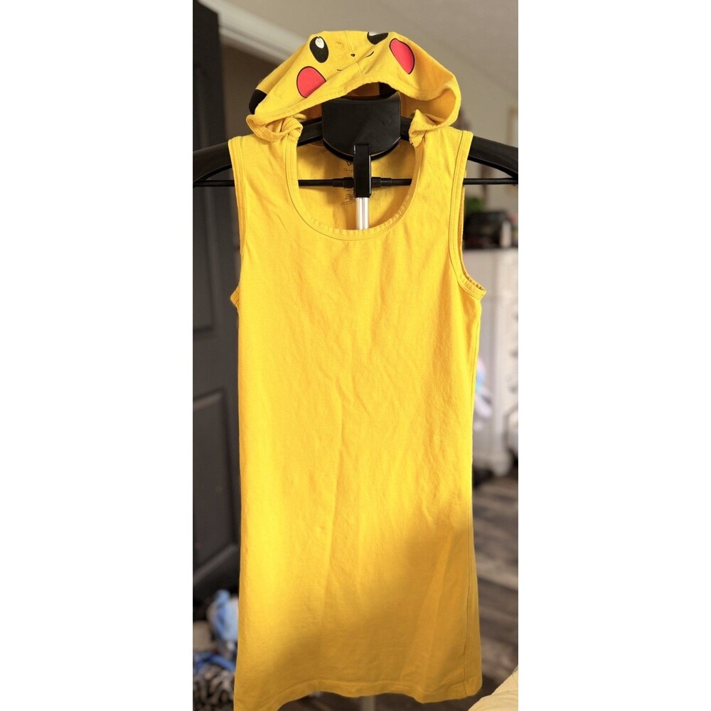 Vintage Pokemon Pikachu Hooded Dress Adult Size Small